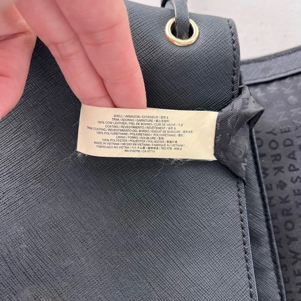 Kate Spade Jessie Laurel Way Black Saffiano Leather Backpack Gold Hardware